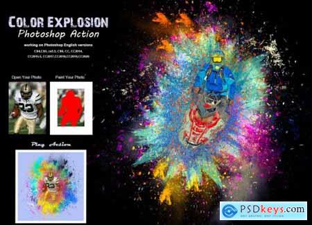Color Explosion Photoshop Action 5414727