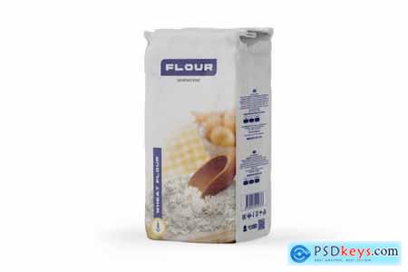 Paper Flour Bag Mockup 5436567