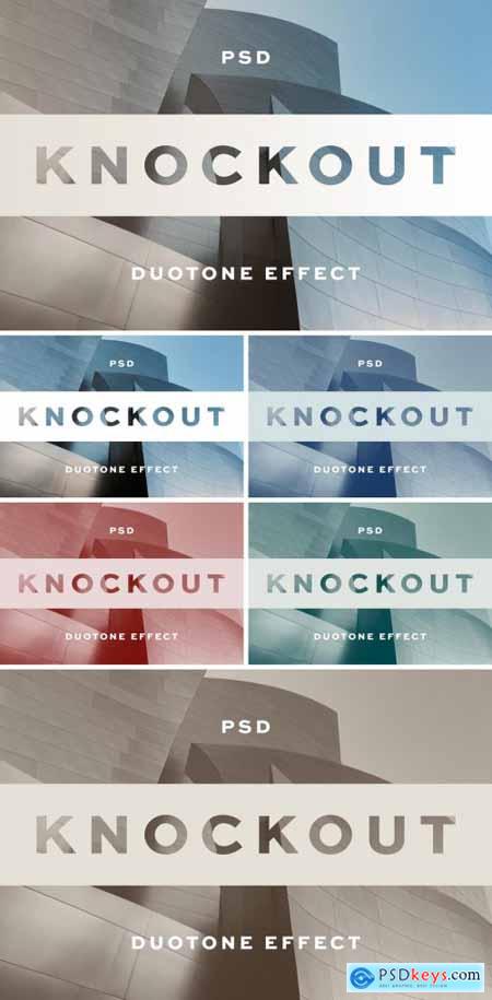 Knockout Text Effect Logo Mockup 381443619