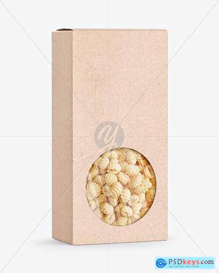 Kraft Paper Box with Gnocchi Mockup 67742