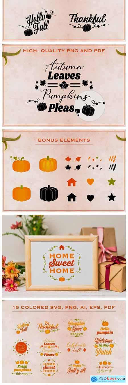Fall SVG Bundle with Bonus Elements 5556152