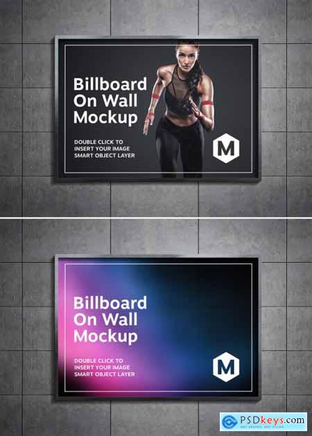 Billboard on Underground Wall Mockup 381759754