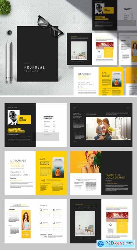 Minimal Creative Proposal Layout with Yellow and Black Accents 380375469