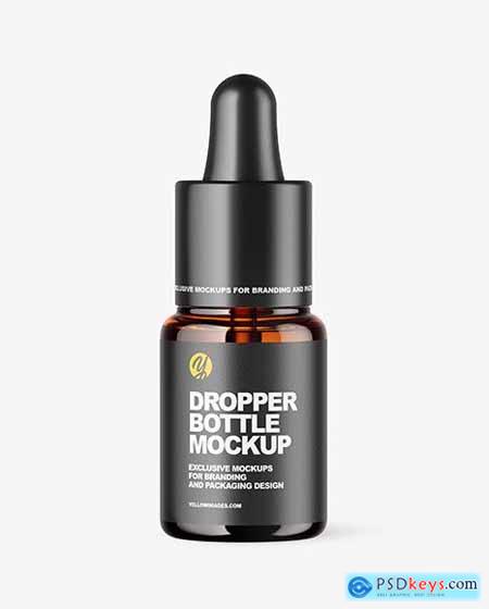 Amber Glass Dropper Bottle Mockup 67799