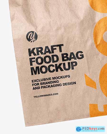 Kraft Food Bag in a Hand Mockup 67808