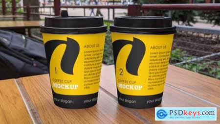 Matte coffee cup mockup