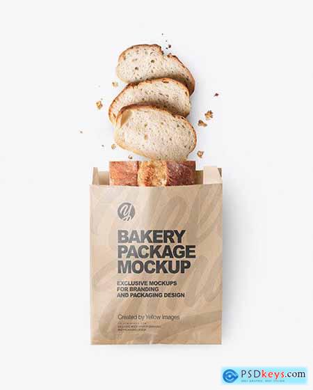 Kraft Paper Bakery Bag Mockup 67791