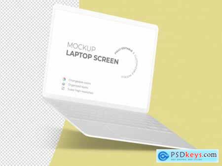 Minimalistic laptop screen and phone mockup