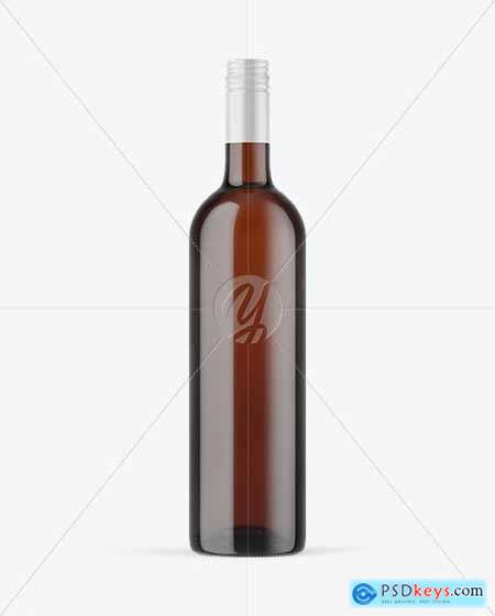 Amber Glass White Wine Bottle Mockup 67893