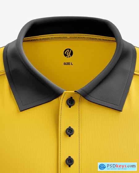 Menâ€™s Club Polo Shirt mockup (Front View) 51384 Â» Free Download