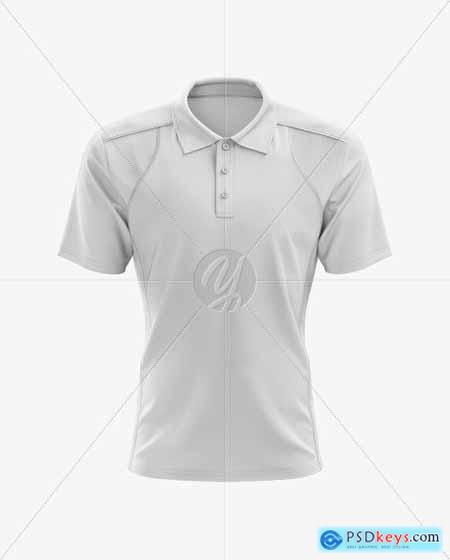 Mens Club Polo Shirt mockup (Front View) 51384