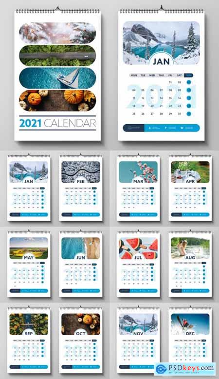 2021 Wall Calendar Layout 383331429