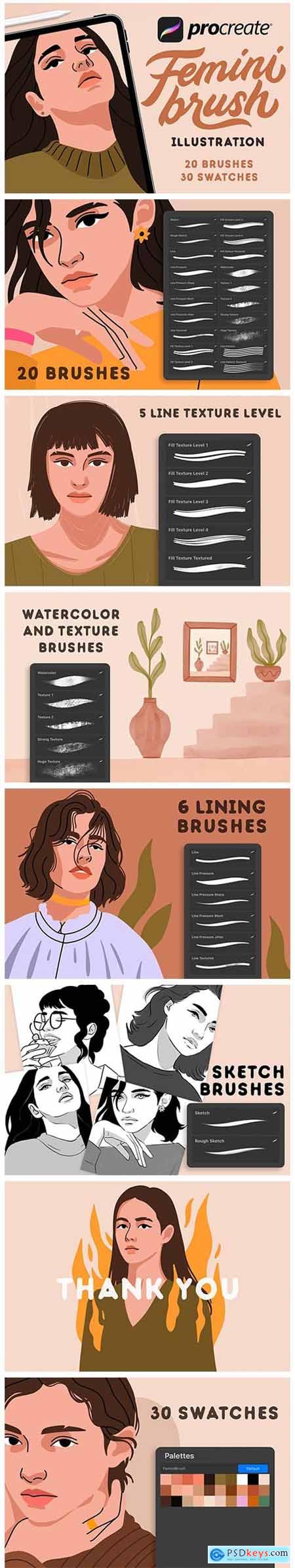 FeminiBrush - Procreate Brushes 4887975