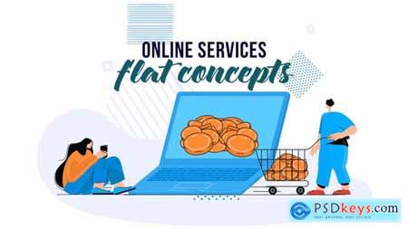 Online services - Flat Concept 28830201