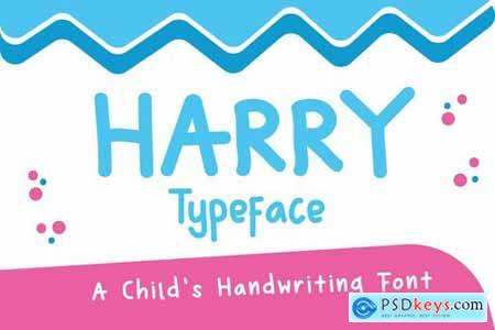 Harry Typeface - A Childs Handwriting Font