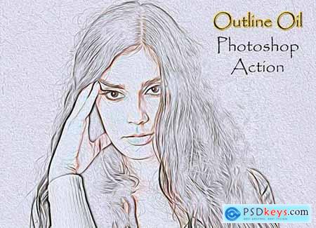 Outline Oil Photoshop Action 4910823