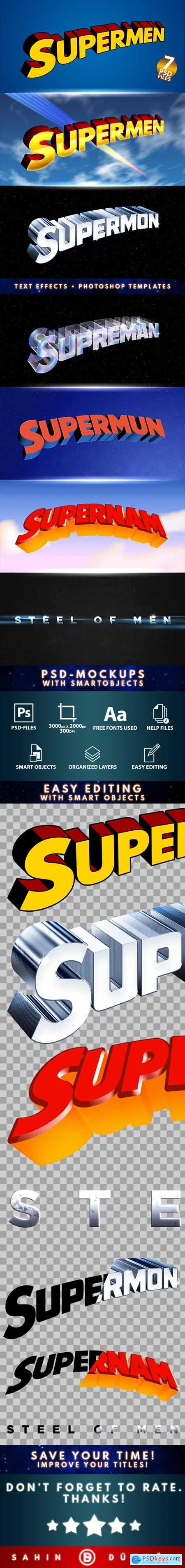 SUPERMEN - Text-Effects-Mockups - Template-Package 28266705