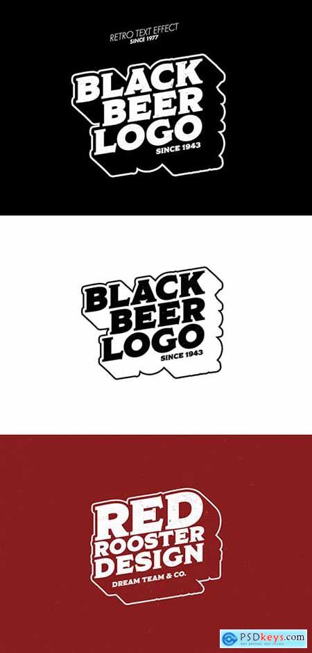 Black Outlined Logo Design Text Effect Mockup 383354531