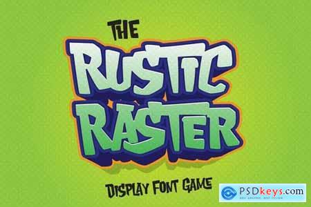 Rustic Raster - Playful Game Font