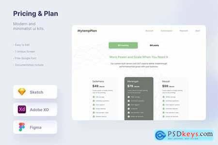 Pricing Plan Section Template Free Download Photoshop Vector Stock