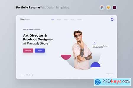 Portfolio Resume Web Design UI Kit Templates