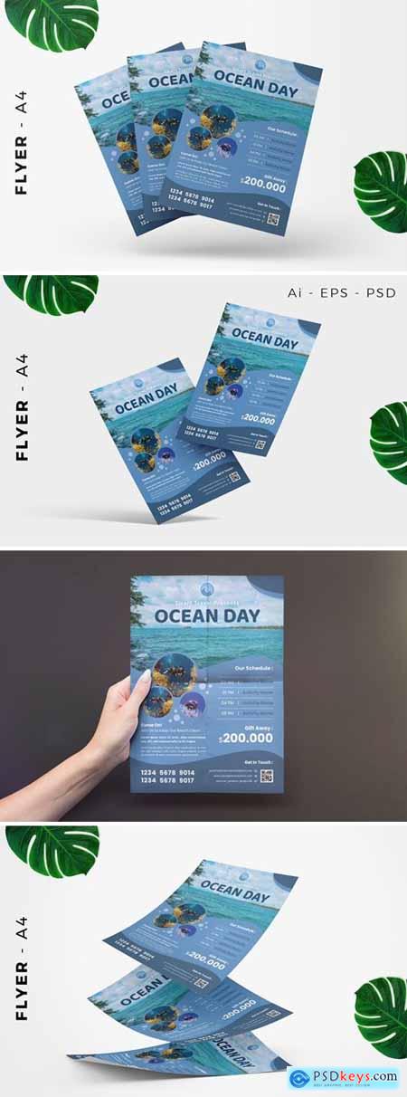 Travel Ocean - Beach Flyer Design