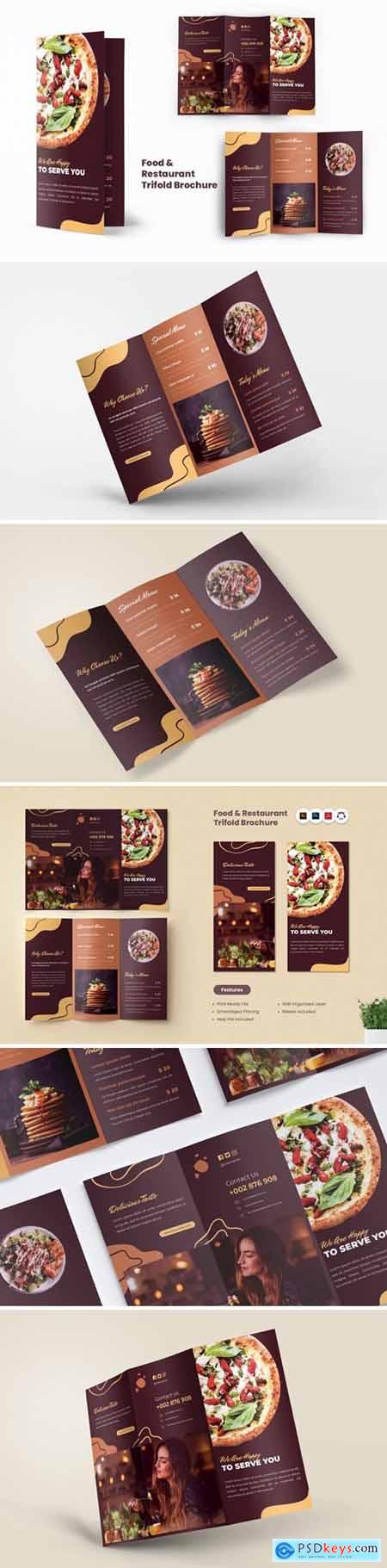 Food & Restaurant Trifold Brochure