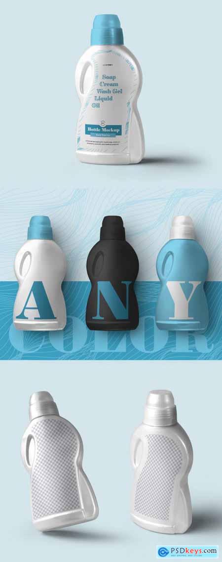 4 Plastic Bottle Mockups with Cap 383956162