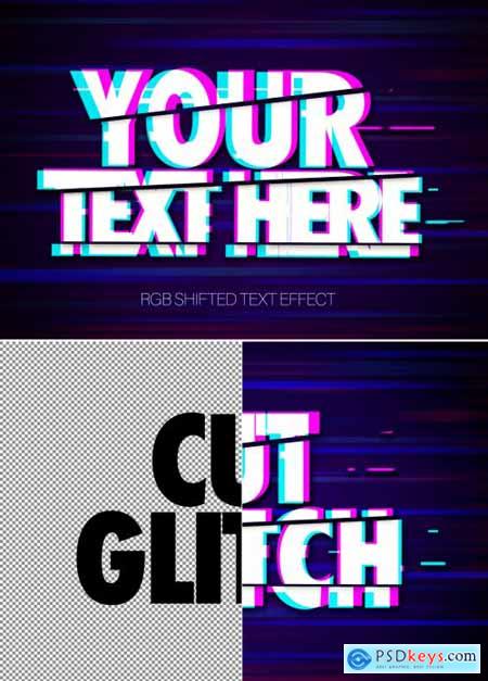 Sliced Glitch text Effect 383913939