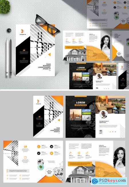 Yellow and Black Business Project Proposal Layout with Triangle 383555632