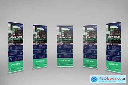 Stock Market Investment - Roll-Up Banner