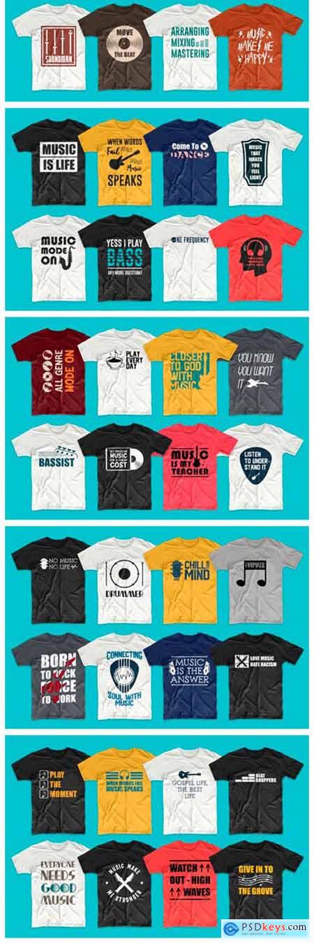 T-shirt Designs Bundle Music Slogans 5657069