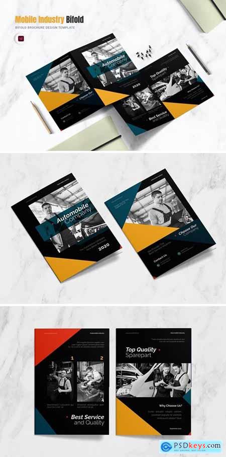 Auto Mobile Industry Bifold Brochure