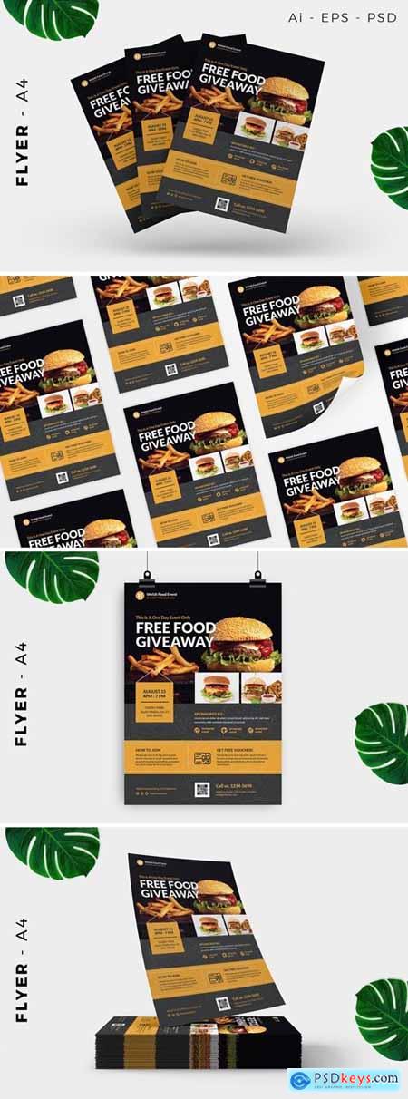 Restaurant Free Giveaway Promotion Flyer Design