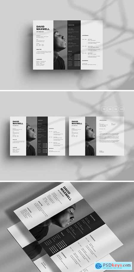 Landscape Resume Template Free Download Photoshop Vector Stock image