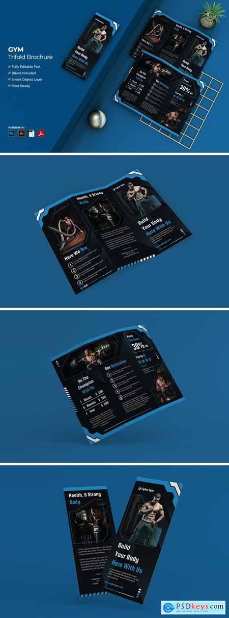 Gym and Fitness Trifold Brochure