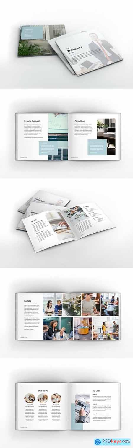 Working Space Square Brochure Template