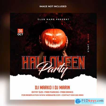 Halloween party banner template