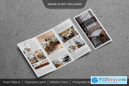 Amazing realistic trifold brochure or flyer mockup