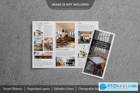 Amazing realistic trifold brochure or flyer mockup