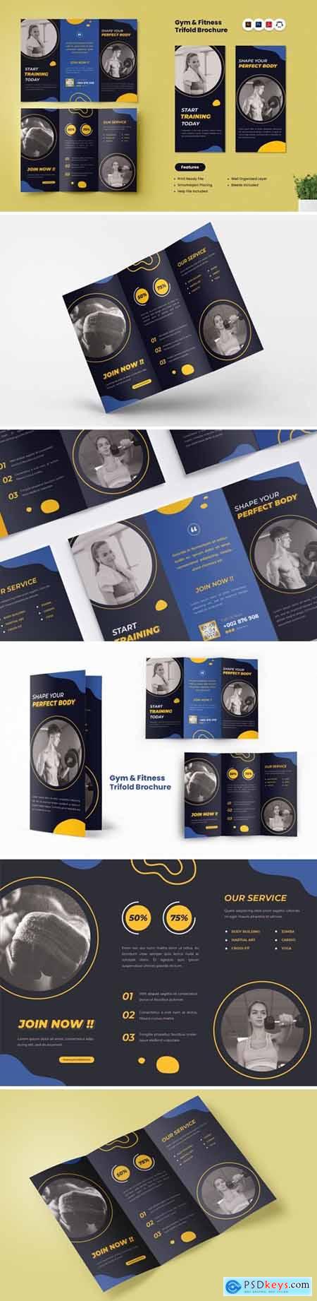 Gym & Fitness Trifold Brochure