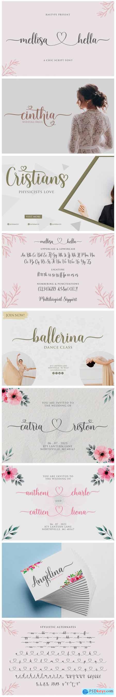 Mellisa Hella Font