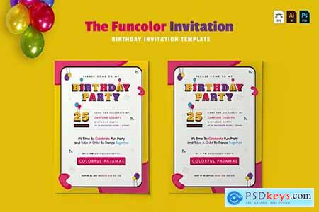 Funcolor - Birthday Invitation