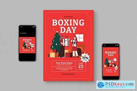 Boxing Day Event Flyer Set