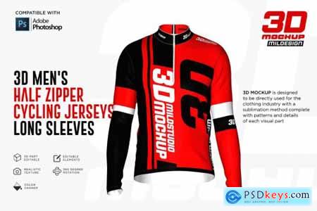 Download Creativemarket 3d Mens Halfzipper Cycling Jersey 5269750