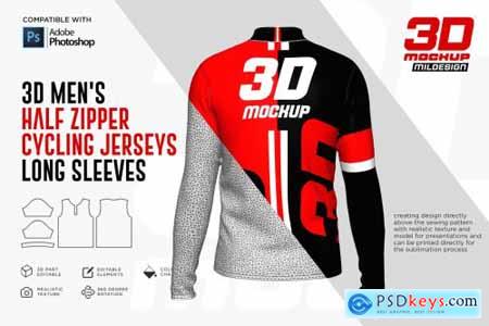 3D Mens Halfzipper Cycling Jersey 5269750