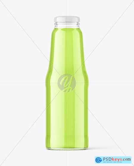 Clear Glass Juice Bottle Mockup 68526