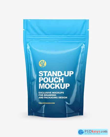 Glossy Stand Up Pouch Mockup 68519