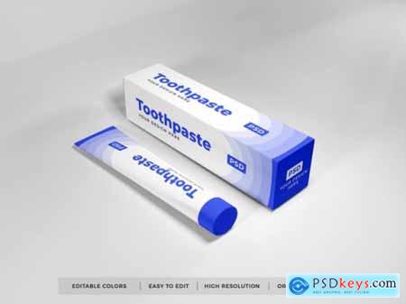 Toothpaste packaging 3d mockup - 16 PSD