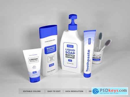 Toothpaste packaging 3d mockup - 16 PSD